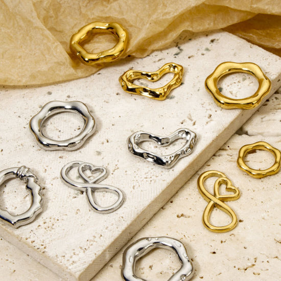 Immagine di 2 Pz 304 Acciaio Inossidabile Pendenti Charms Connettori Geometrica