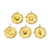 Picture of Eco-friendly PVD Vacuum Plating 304 Stainless Steel Valentine's Day Charms 18K Real Gold Plated Round Disc Moon 16mm x 13mm
