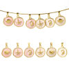 Picture of Brass Charm Pendant Real Gold Plated Irregular Enamel 22mm x 15mm