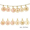Picture of Brass Charm Pendant Real Gold Plated Irregular Enamel 22mm x 15mm
