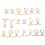 Brass Toggle Clasps Round Heart Multicolor