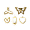 Picture of Eco-friendly PVD Vacuum Plating 304 Stainless Steel & Natural Shell Charms 14K Real Gold Plated Butterfly Animal Heart