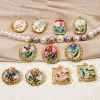 Picture of Eco-friendly PVD Vacuum Plating 304 Stainless Steel Oil Painting Style Charms 18K Real Gold Plated Multicolor Butterfly Animal Flower Enamel