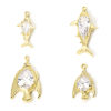 Picture of Eco-friendly Brass Ocean Jewelry Pendants 18K Real Gold Plated Fish Animal Clear Cubic Zirconia