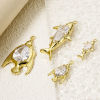 Picture of Eco-friendly Brass Ocean Jewelry Pendants 18K Real Gold Plated Fish Animal Clear Cubic Zirconia