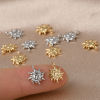 Image de 2 Pcs Breloques Galaxie en Laiton Soleil 12mm x 10mm