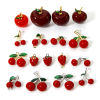 Bild von Messing 3D Charms Bunt Kirsche Emaille