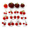 Bild von Messing 3D Charms Bunt Kirsche Emaille