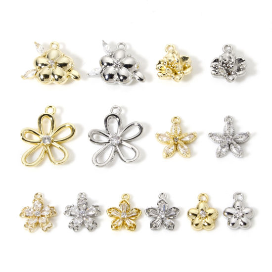 Picture of Brass Charms Wholesale Multicolor Flower