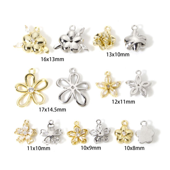 Picture of Brass Charms Wholesale Multicolor Flower