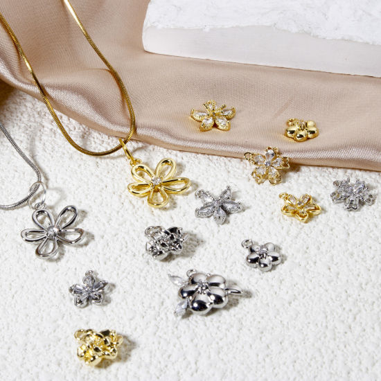 Picture of Brass Charms Wholesale Multicolor Flower