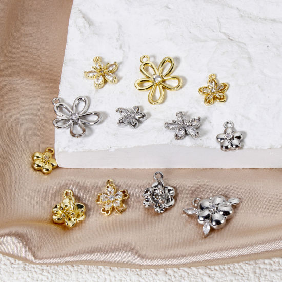 Picture of Brass Charms Wholesale Multicolor Flower