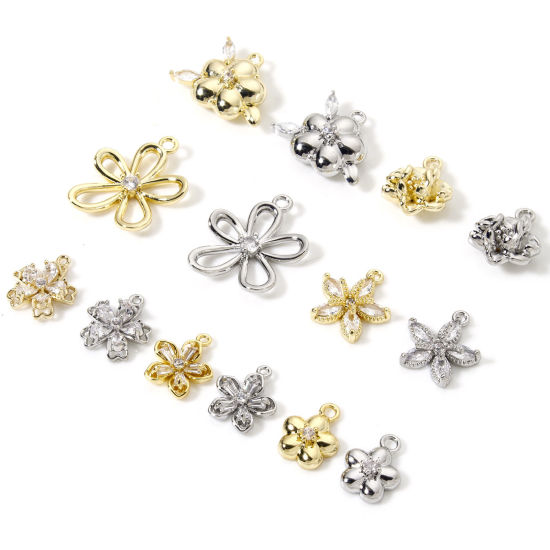 Picture of Brass Charms Wholesale Multicolor Flower
