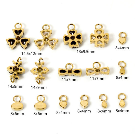 Picture of Eco-friendly PVD Vacuum Plating 304 Stainless Steel Charms 14K Real Gold Plated