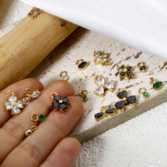 Picture of Eco-friendly PVD Vacuum Plating 304 Stainless Steel Charms 14K Real Gold Plated