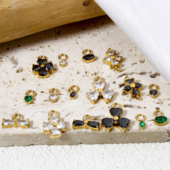 Picture of Eco-friendly PVD Vacuum Plating 304 Stainless Steel Charms 14K Real Gold Plated