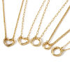 Picture of Brass Link Chain Necklace 18K Gold Plated With Spring Ring Clasp