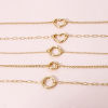 Picture of Brass Link Chain Necklace 18K Gold Plated With Spring Ring Clasp