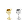 Picture of Brass 3D Charms Wine Glass 18mm x 9mm