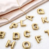Picture of Eco-friendly Vacuum Plating 304 Stainless Steel Charms 18K Real Gold Plated Capital Alphabet Initial Letter Message " A-Z "