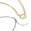 Picture of Eco-friendly Minimalist Elegant 304 Stainless Steel Snake Chain Knot Multilayer Choker Necklace For Women Gift