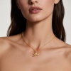 Picture of Eco-friendly Exquisite Religious 18K Real Gold Plated Brass Curb Link Chain Angel 3D Pendant Charm Necklace For Women Gift 45cm(17.7") + 5cm(2") long