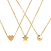 Picture of Eco-friendly PVD Vacuum Plating Stylish 18K Gold Plated 304 Stainless Steel Link Cable Chain Geometric Double-sided Polishing Pendant Charm Necklace For Women Gift 45cm(17.7") + 5cm(2") long