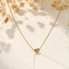 Picture of Eco-friendly PVD Vacuum Plating Stylish 18K Gold Plated 304 Stainless Steel Link Cable Chain Geometric Double-sided Polishing Pendant Charm Necklace For Women Gift 45cm(17.7") + 5cm(2") long