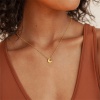 Picture of Eco-friendly PVD Vacuum Plating Stylish 18K Gold Plated 304 Stainless Steel Link Cable Chain Geometric Double-sided Polishing Pendant Charm Necklace For Women Gift 45cm(17.7") + 5cm(2") long