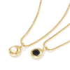 Picture of 18K Real Gold Plated Link Cable Chain Oval Pendant Charm Necklace, Brass & Acrylic 45cm(17.7") + 5cm(2"), For Women, Stylish Simple Gift, Eco-friendly