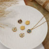 Picture of Eco-friendly PVD Vacuum Plating 304 Stainless Steel & Natural Shell Charms 18K Real Gold Plated
