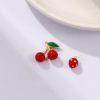Picture of Brass Charms 18K Gold Plated Red Enamel Fruit