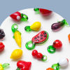 Imagen de 5 Unidades Vidrio Murano Colgantes Multicolor Fruta