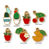 Picture of Eco-friendly PVD Vacuum Plating 304 Stainless Steel Flora Collection Charms 18K Gold Plated Pot Plant Enamel