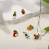 Picture of Eco-friendly PVD Vacuum Plating 304 Stainless Steel Flora Collection Charms 18K Gold Plated Pot Plant Enamel