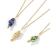 Picture of 18K Real Gold Plated Link Cable Chain Conch/ Sea Snail Pendant Charm Necklace, 304 Stainless Steel & Ceramic 45cm(17.7") + 5cm(2"), For Women, 3D, Exquisite Gift, Eco-friendly PVD Vacuum Plating, 1 Piece
