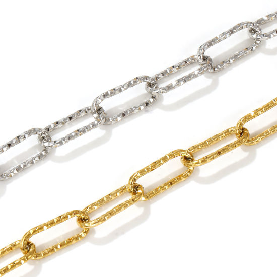 Image de Bracelets En Gros en 304 Acier Inoxydable, Chaîne de Trombone Respectueux de la Nature, Unisexe Élégant Minimaliste Cadeau Fournitures de Bijoux 1 Pièce