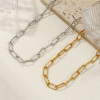 Picture of Wholesale Paperclip Link Chain Necklace, Multicolor 304 Stainless Steel, Unisex Eco-friendly Exquisite Minimalist Gift Jewelry For Retailer, 40cm(15.7") long, 1 Piece