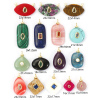 Picture of Eco-friendly Brass & Gemstone Charms 18K Real Gold Plated Geometric Multicolour Cubic Zirconia