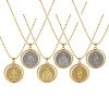 Picture of 18K Real Gold Plated Ball Chain St. Benedict Medal Pendant Charm Necklace, Brass 45cm(17.7") + 5cm(2"), For Women, Double-sided Rotatable, Exquisite Religious Eco-friendly