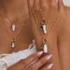 Picture of Wholesale With Spring Ring Clasp Link Chain Charm Holder Necklace, 18K Real Gold Plated 304 Stainless Steel, Eco-friendly PVD Vacuum Plating Exquisite Minimalist Gift Jewelry For Retailer