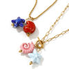 Picture of 18K Real Gold Plated Pendant Charm Necklace, 304 Stainless Steel & Ceramic For Women, 3D, Ocean Jewelry Sweet & Cute Gift, Eco-friendly PVD Vacuum Plating