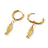 Picture of Eco-friendly PVD Vacuum Plating Stylish Ocean Jewelry 18K Gold Plated 304 Stainless Steel Fish Animal 3D Hoop Earrings For Women Gift