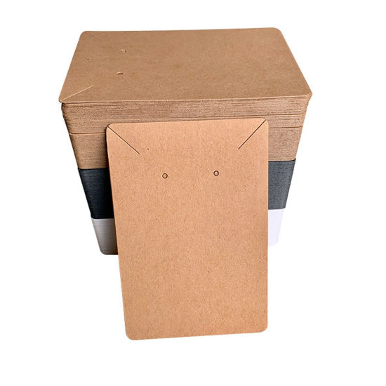 Image de 100 Pièces Papier Carte Présentoir à Bijoux de Collier et Boucles d'Oreilles en Papier Rectangle Multicolore 9cm x 6cm