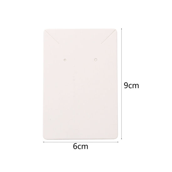 Image de 100 Pièces Papier Carte Présentoir à Bijoux de Collier et Boucles d'Oreilles en Papier Rectangle Multicolore 9cm x 6cm