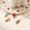 Picture of Eco-friendly PVD Vacuum Plating 304 Stainless Steel Charms 18K Gold Plated Enamel Tulip Flower 3D 20mm x 8mm