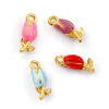 Picture of Eco-friendly PVD Vacuum Plating 304 Stainless Steel Charms 18K Gold Plated Enamel Tulip Flower 3D 20mm x 8mm