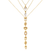 Picture of 18K Real Gold Plated Link Cable Chain Pendant Charm Necklace, Brass & Cubic Zirconia For Women, Stylish Exquisite Gift, Eco-friendly