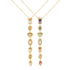Picture of 18K Real Gold Plated Link Cable Chain Pendant Charm Necklace, Brass & Cubic Zirconia For Women, Stylish Exquisite Gift, Eco-friendly