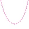 Picture of Wholesale Beaded Chain Necklace, Silver Tone 304 Stainless Steel & Glass, Unisex Eco-friendly Simple Birthstone Gift Jewelry For Retailer, 38cm(15") + 5cm(2") long, 1 Piece